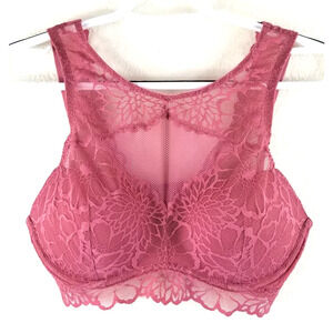 Victoria Secret Pink Dusty Rose Underwire Lightly Padded Bralette M
